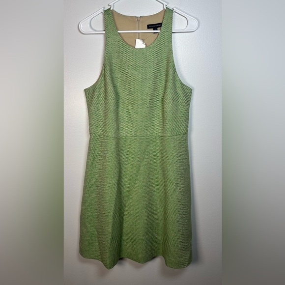 Banana Republic Green Woven Tweed like Dress Size 10 - Picture 2 of 10